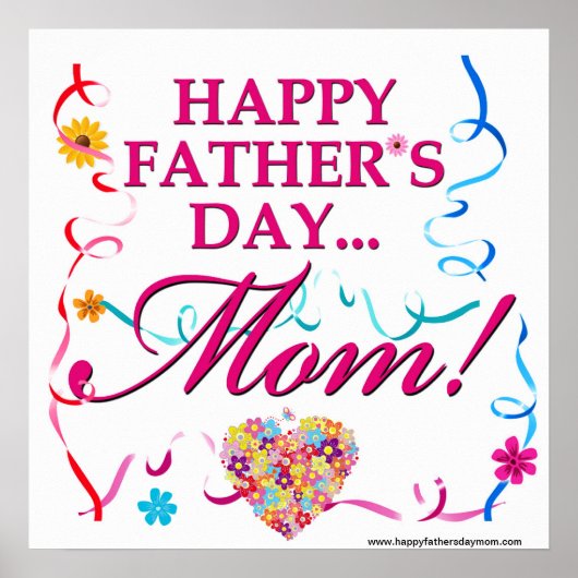 Happy Fathers Day Mam Poster (Voorkant)