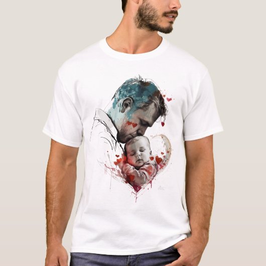 Happy fathers day mans T-shirt Nederland (Voorkant)