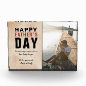 Happy Father's Day Message Waterverf Family Fotoblokken (Voorkant)