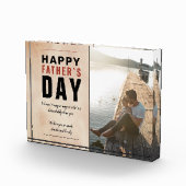 Happy Father's Day Message Waterverf Family Fotoblokken (Rechts)