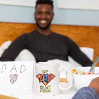 Happy Fathers Day Mijn vader is mijn Hero Koffiemok