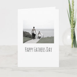 Happy Fathers Day Moderne fotokaart Hou van je vad Kaart