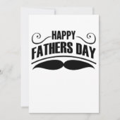 Happy Fathers Day Mustache Feestdagenkaart (Voorkant)