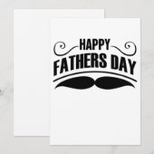 Happy Fathers Day Mustache Feestdagenkaart (Voorkant / Achterkant)