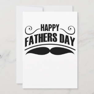 Happy Fathers Day Mustache Feestdagenkaart