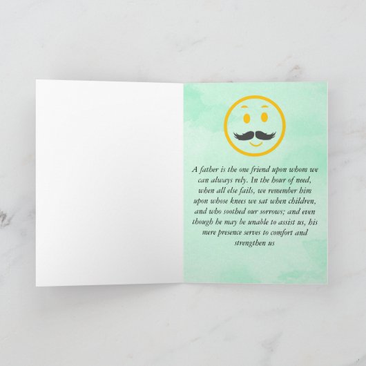 Happy Fathers Day No.1 Pap Wenskaart Kaart (Binnen)