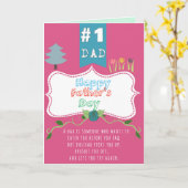 Happy Fathers Day No.1 Pap Wenskaart Kaart (Gele Bloem)