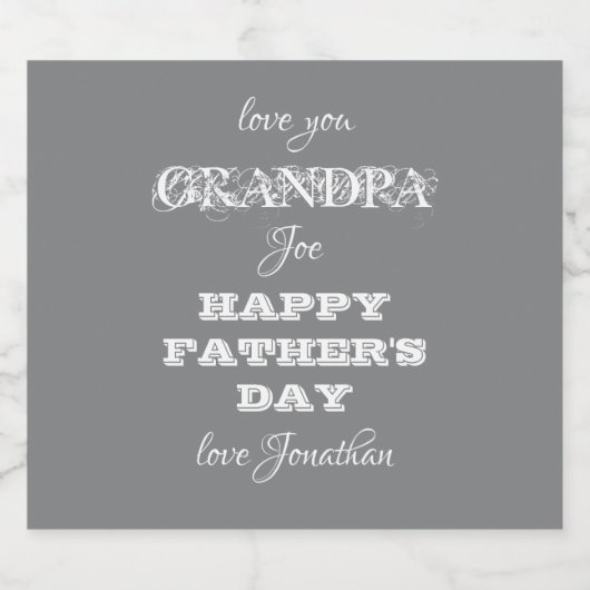 Happy Fathers Day Opa - Aangepaste naam Bier Etiket (Enkel label)