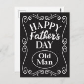 Happy Fathers Day Oud Man Briefkaart (Voorkant / Achterkant)