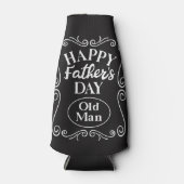 Happy Fathers Day Oud Man Flesjeskoeler (Voorkant)