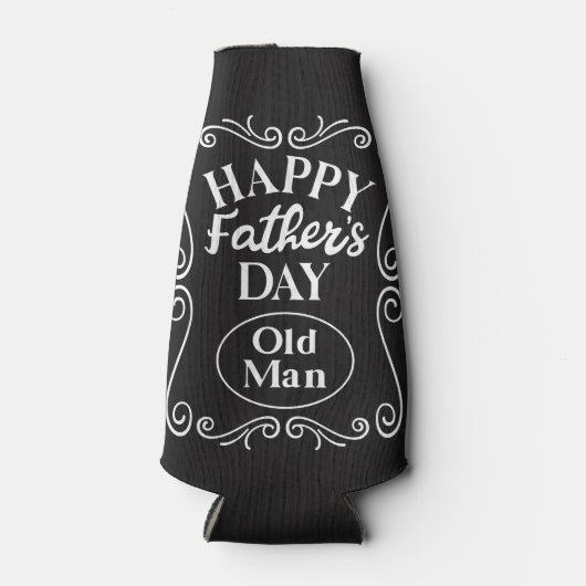 Happy Fathers Day Oud Man Flesjeskoeler (Voorkant)