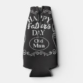 Happy Fathers Day Oud Man Flesjeskoeler (Achterkant)