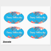 Happy Fathers Day Ovale Sticker (Vel)