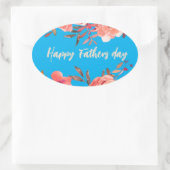 Happy Fathers Day Ovale Sticker (Tas)