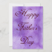 Happy Fathers Day Paarse Summer Picnic Kaart (Voorkant)