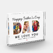 Happy Fathers Day Papa Custom Collage Fotoblokken (Links)