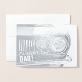 Happy Fathers Day Papa | klassieke auto Folie Kaarten (Voorkant met envelop)