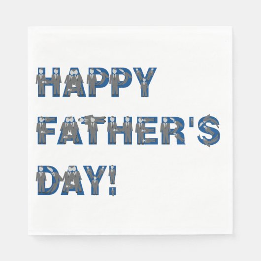 Happy Fathers Day Paper Napkins Servet (Voorkant)