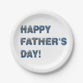 Happy Fathers Day Papieren Borden Papieren Bordje (Voorkant)