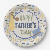 Happy Fathers Day Papieren Bordje (Voorkant)