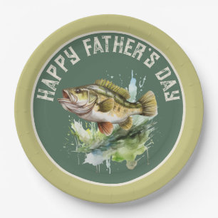 Happy Fathers Day Party Vis Papieren Bordje