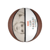 Happy Fathers Day Persoonlijke foto-cadeautjes Basketbal (Verticaal)