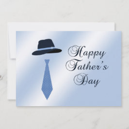 Happy Fathers Day Pet Blue Dot Stropdas Family Bru Kaart