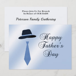 Happy Fathers Day Pet Blue Dot Stropdas Family Bru Kaart