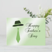Happy Fathers Day Pet Green Dot Stropdas Family Br Kaart (Staand voorkant)