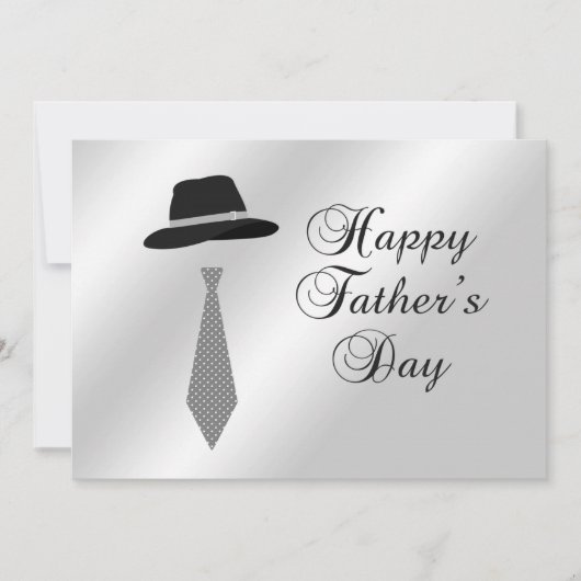 Happy Fathers Day Pet Grey Dot Stropdas Family Bru Kaart (Voorkant)