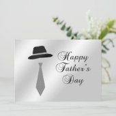 Happy Fathers Day Pet Grey Dot Stropdas Family Bru Kaart (Staand voorkant)