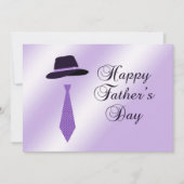 Happy Fathers Day Pet Paarse Dot Stropdas Family B Kaart (Voorkant)