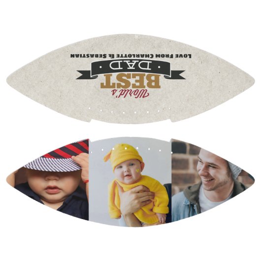 Happy Fathers Day Photo Worlds Best Dad American Football (Panelen)