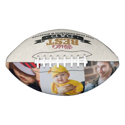 Happy Fathers Day Photo Worlds Best Dad American Football (Voorkant)