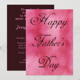 Happy Fathers Day Pink Summer Picnic Kaart