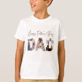 Happy Fathers Day Print Modern Wit T-shirt (Voorkant)
