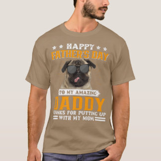 Happy Fathers Day Pug Dog Dad Gifts for Men Premiu T-shirt