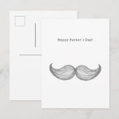 Happy Father's Day Quote Moustache Mustache Card Briefkaart (Voorkant / Achterkant)