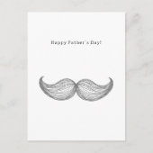 Happy Father's Day Quote Moustache Mustache Card Briefkaart (Voorkant)