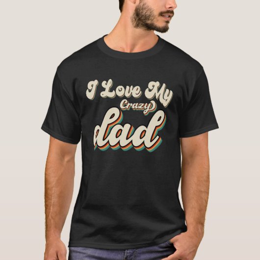 Happy father's Day Retro Groovy Cute for Man and F T-shirt (Voorkant)