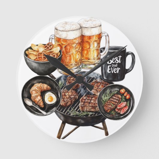 Happy Father's Day Ronde Klok (Voorkant)