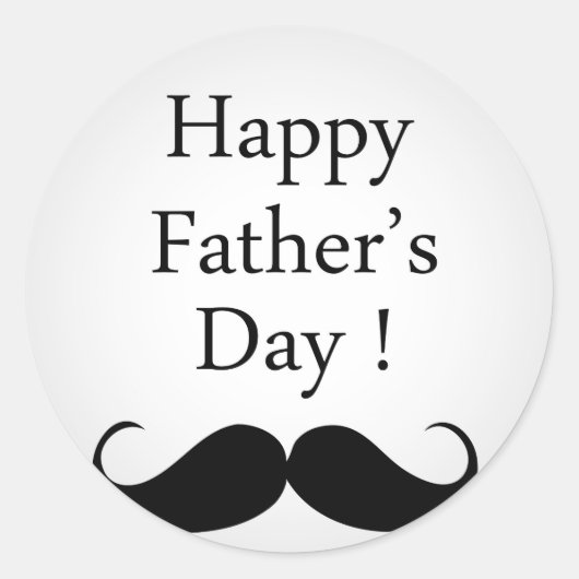 Happy Fathers day Ronde Sticker (Voorkant)