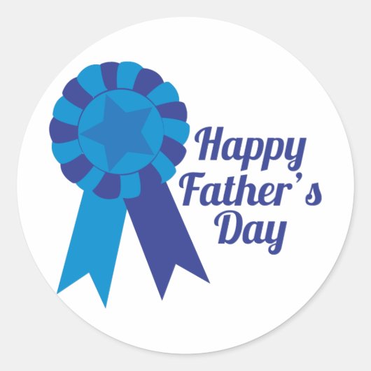 Happy Fathers Day Ronde Sticker (Voorkant)