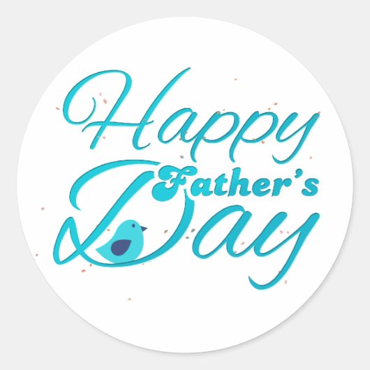 Happy Fathers Day Ronde Sticker (Voorkant)