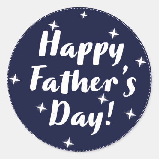 Happy Fathers Day Ronde Sticker (Voorkant)