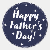 Happy Fathers Day Ronde Sticker (Voorkant)