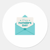Happy Father's Day Ronde Sticker (Voorkant)