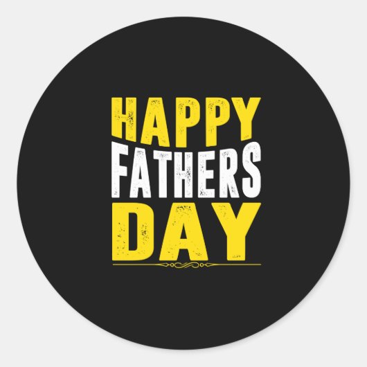 happy fathers day ronde sticker (Voorkant)