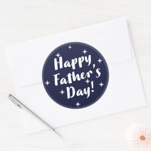 Happy Fathers Day Ronde Sticker (Envelop)