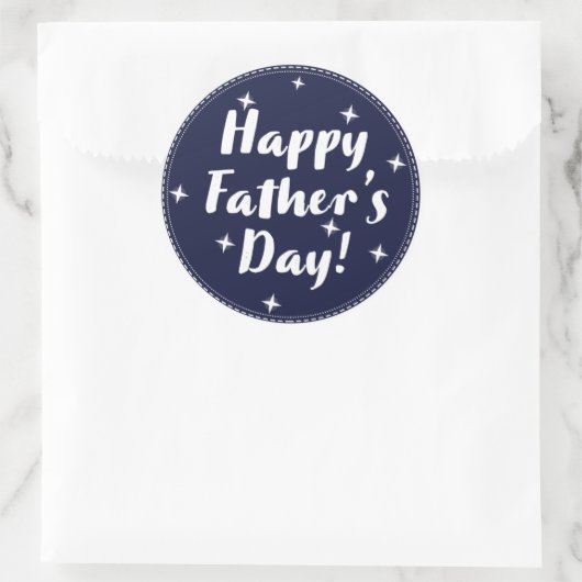 Happy Fathers Day Ronde Sticker (Tas)